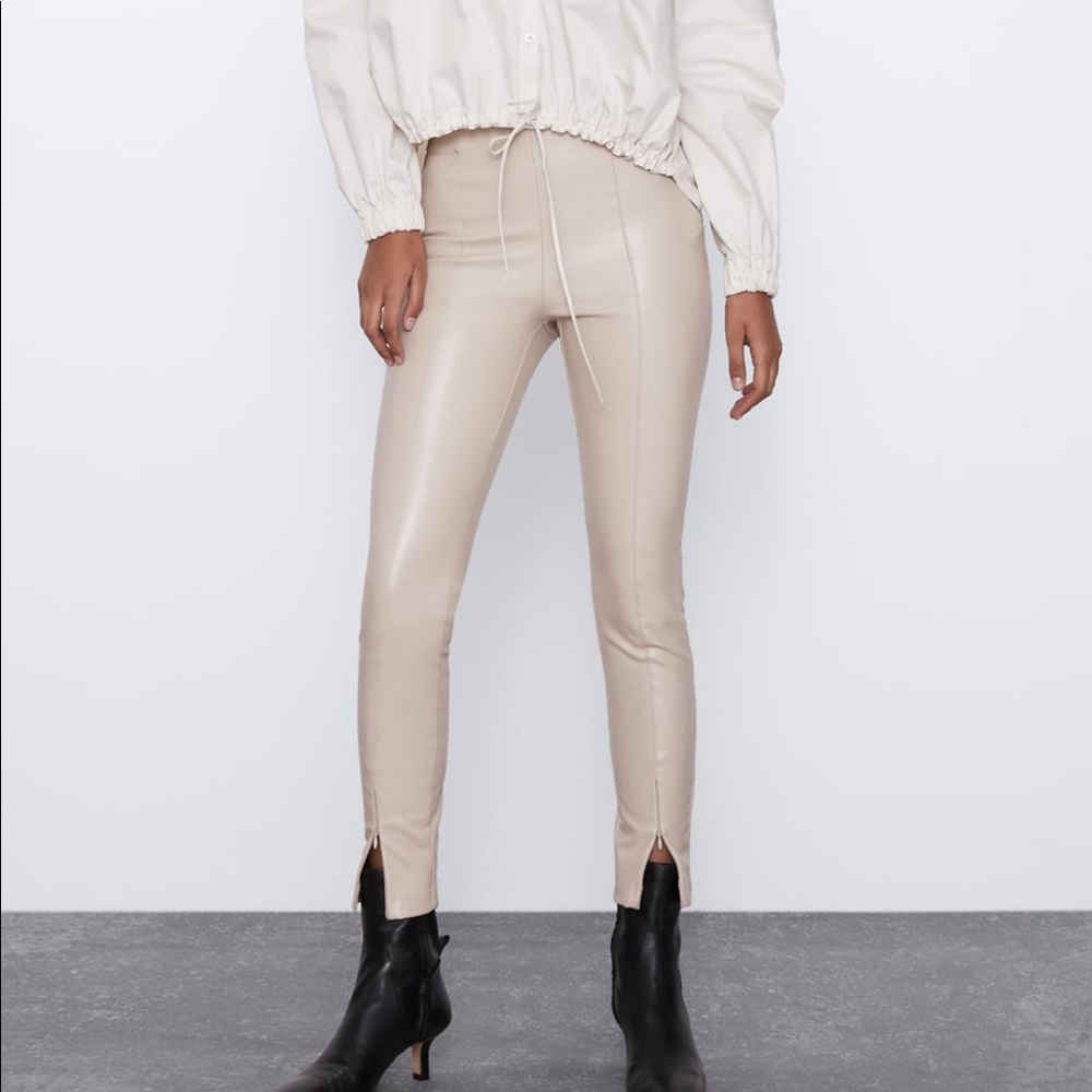 Zara faux leggings size m
